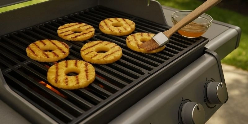 Reteta ananas la gratar pe gaz, cu miere